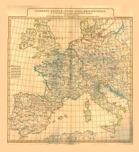 Map of Europe by Unbekannt