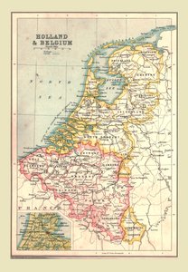 Map of Holland and Belgium by Unbekannt