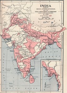 Map of India in 1856 by Unbekannt
