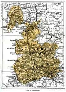 Map of Lancashire by Unbekannt