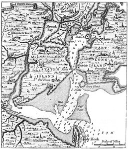 Map of New York about the middle of the 18th century by Unbekannt