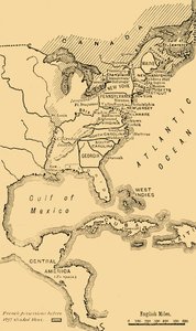 Map of North America, Illustrating the American War of Independence by Unbekannt