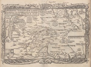 Map of Russia From: Rerum Moscoviticarum commentarii by Unbekannt