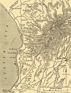 Map of Sari Bair, Gallipoli Peninsula, First World War, 1915, c1920 by Unbekannt