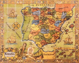 Map of Spain, Segovia, Spain, 2017 (photo)