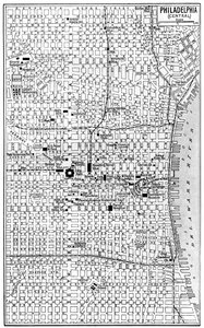 Map of Central Philadelphia, Pennsylvania, USA, c1930s by Unbekannt