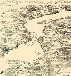 Map of the Dardanelles, First World War, 1915, c1920 by Unbekannt