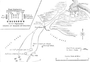 Map of the March to El Teb, February 28-29, 1884, c1881-85