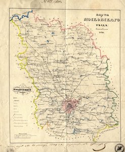 Map of the Moscow Governorate, 1849