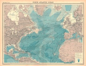 Map of the North Atlantic Ocean
