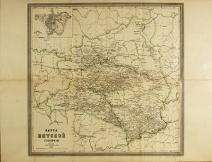 Map of the Vyatka Governorate, c1914
