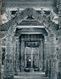 Marble Sculpture at an entrance to a Jain Temple at Dilwara, Mount Abu, c1100