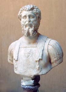 Marble bust of Roman Emperor Lucius Septimius Severus by Unbekannt