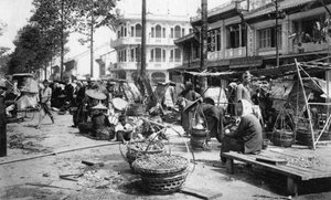 Market, Cholon, Saigon, Vietnam, 20th Century
