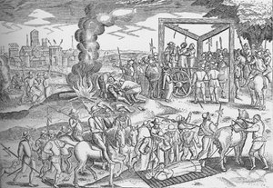 Martyrs at Smithfield, London by Unbekannt