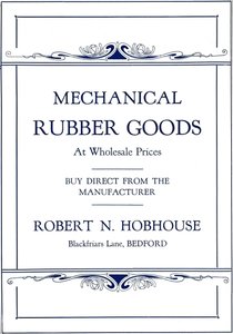 Mechanical Rubber Goods - Robert N. Hobhouse advert, 1916
