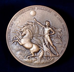 Medal commemorating Pierre Janssen and Norman Lockyer, French and English astronomers