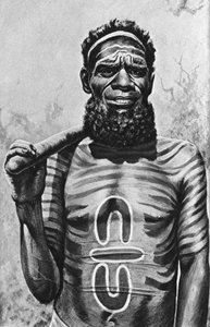 Medicine man of the Worgaia, central Australia