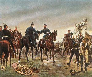 Meeting of King Wilhelm I and Crown Prince Friedrich Wilhelm at Königgrätz, 3 July 1866