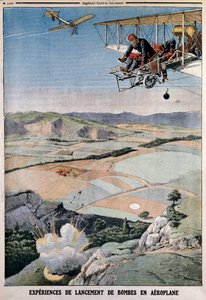 Members of the French Air Corps on Bomb Practice at Chalons, 1912 by Unbekannt