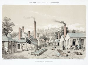 Metals, Zinc Rolling-Mills at Bray, France by Unbekannt