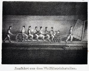 Salt Mine: Transport in the Wolfdietrich Tunnel, Durrnberg, Austria