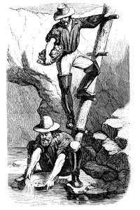 Miners Panning for Gold During the Californian Gold Rush, 1849 by Unbekannt