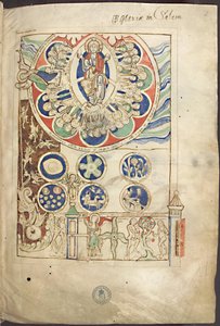 Miniature Initium Creaturae Dei from Liber Scivias by Hildegard of Bingen by Unbekannt