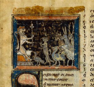 Miniature from the Le Roman de Renart, 13th century by Unbekannt