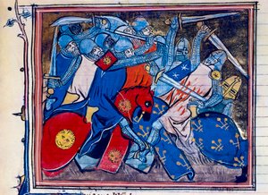 Miniature of the Battle of Roncesvalles by Unbekannt