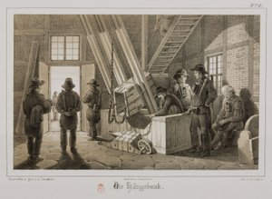 Mining, Metal Ores Pithead of a Mine, Germany, c 1851 by Unbekannt
