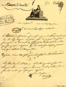 Ministerial Order Concerning a Sabre for the First Consul, 10 October 1801 by Unbekannt