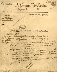 Ministerial order on the subject of La Tour d