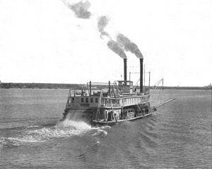 Mississippi Paddle Steamer, USA, c1900