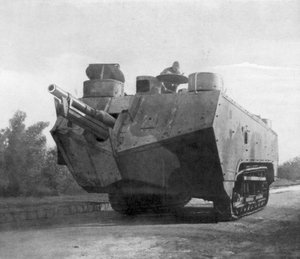 Mobile artillery piece, Moronvilliers, France, First World War, 5 May 1917