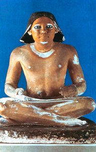 Model of a Seated Scribe, Ancient Egyptian, 5th Dynasty by Unbekannt