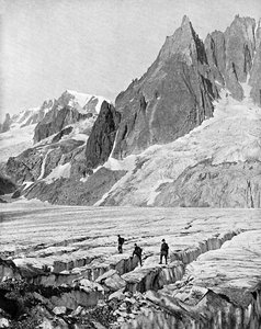 Mont Blanc du Tacul and the Dent du Requin, the Alps by Unbekannt