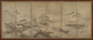 Moonlit Landscape (one of a pair), late 1500s by Unbekannt