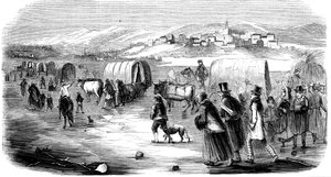 Mormons on the trek from Illinois to Utah