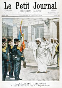 Moroccan Embassy, The Chief Ambassador Saluting the French Flag by Unbekannt