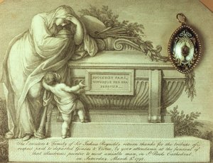 Mourning Card and Memento of Sir Joshua Reynolds