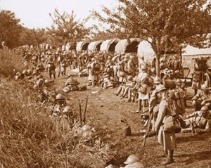 Moving Off, Road to Foix, France, c1914-c1918
