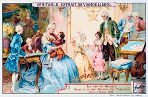 Mozart at the age of seven in front of Empress Maria Theresa, 1763. 1906 by Unbekannt
