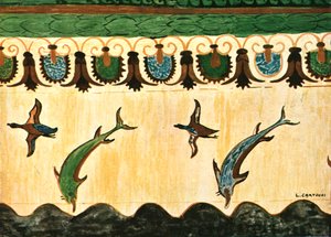 Mural Frieze in the Tomb of the Lionesses Tomba delle Leonesse, Tarquinia, Italy by Unbekannt