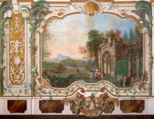 Mural painting in the living room of the Chinese palace in Oranienbaum