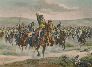 Murat Leading The Cavalry at Jena, 14 October 1806 by Unbekannt