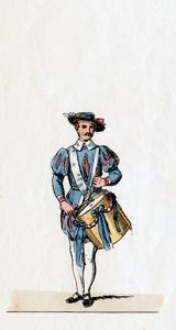 Musician, costume design for Shakespeares play, Henry VIII