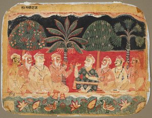 Nanda and the Elders, Page from a Bhagavata Purana, c. 1525