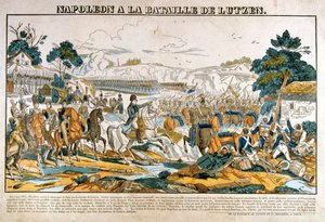 Napoleon at the Battle of Lutzen, 2 May, 1813 by Unbekannt