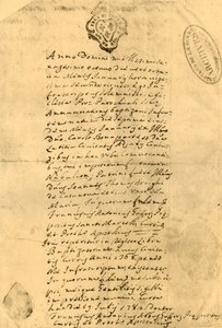Napoleons birth certificate, 21 July 1771 by Unbekannt